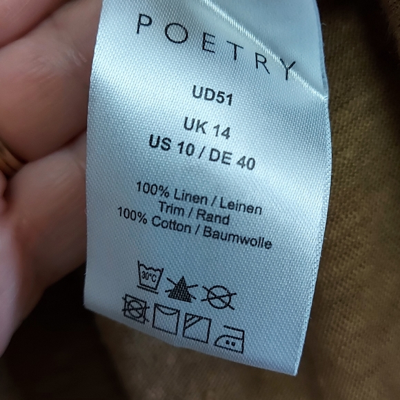 Poetry Linen button back top - Picture 7 of 9